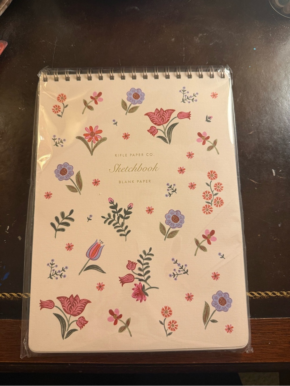 Rifle Paper Co. Floral Sketchbook – Blush Cover with Multicolor Blooms